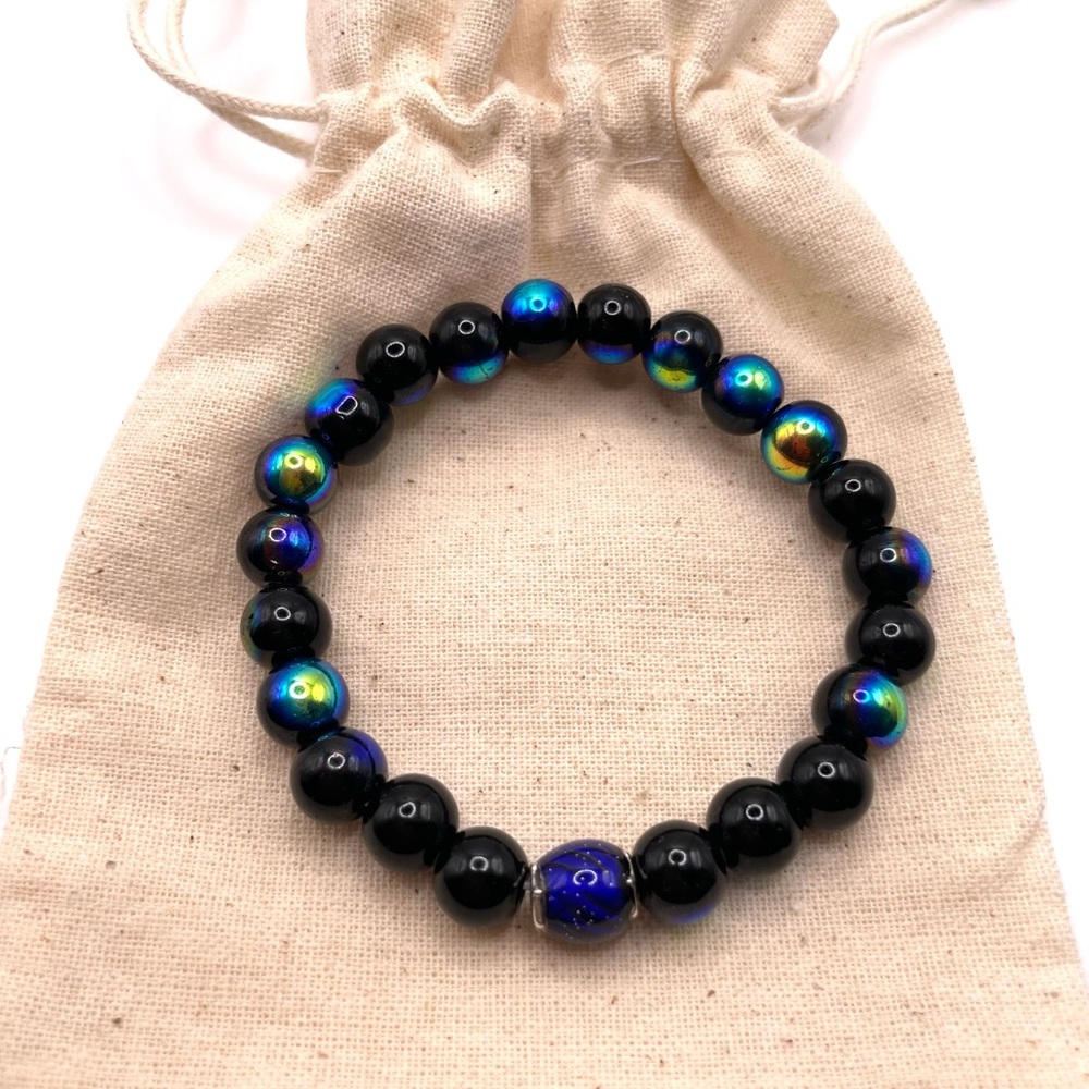 Black shell mood bead bracelet-Unisex Bracelet